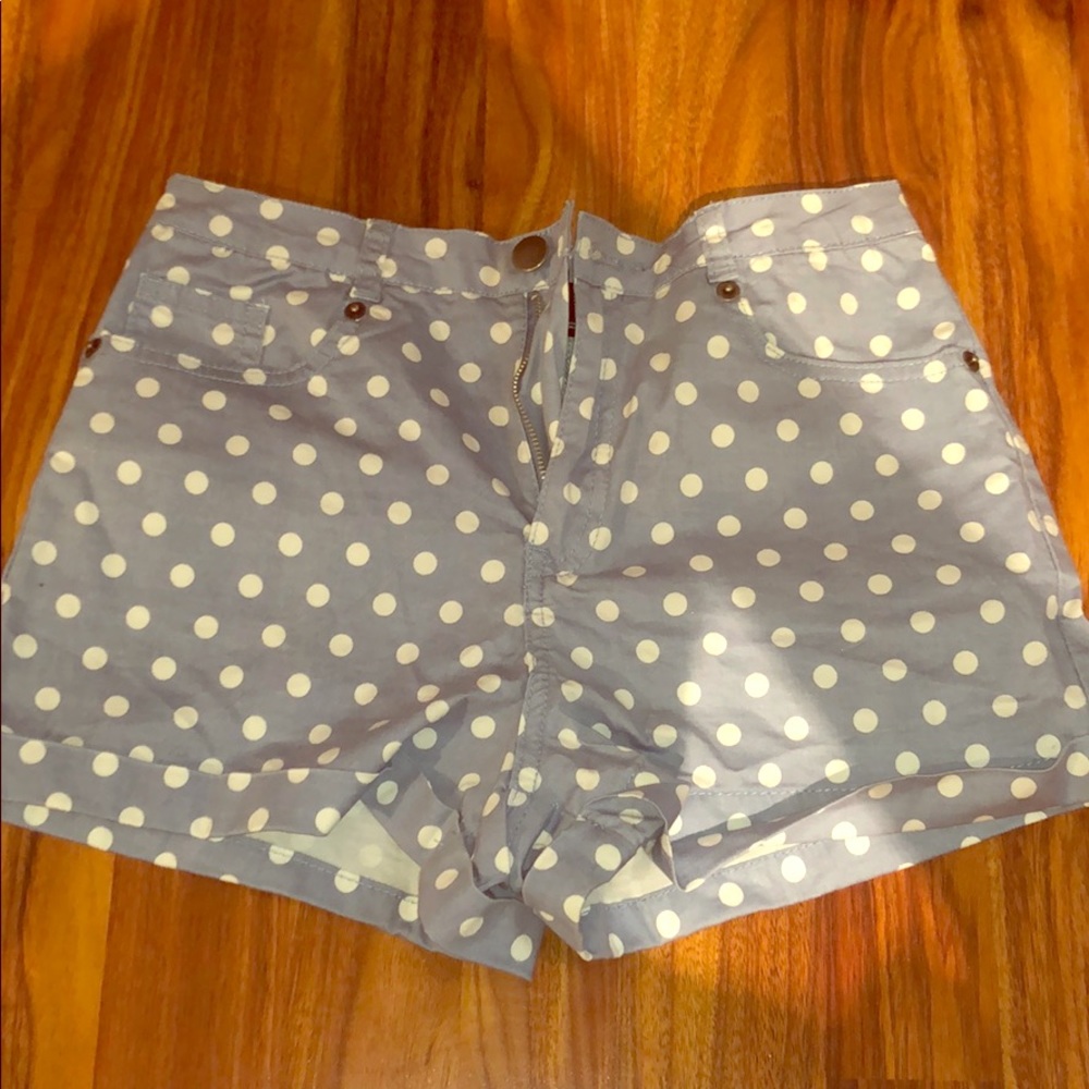Blue Polka-Dot Shorts